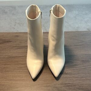 Madden Girl Cream Ankle Booties